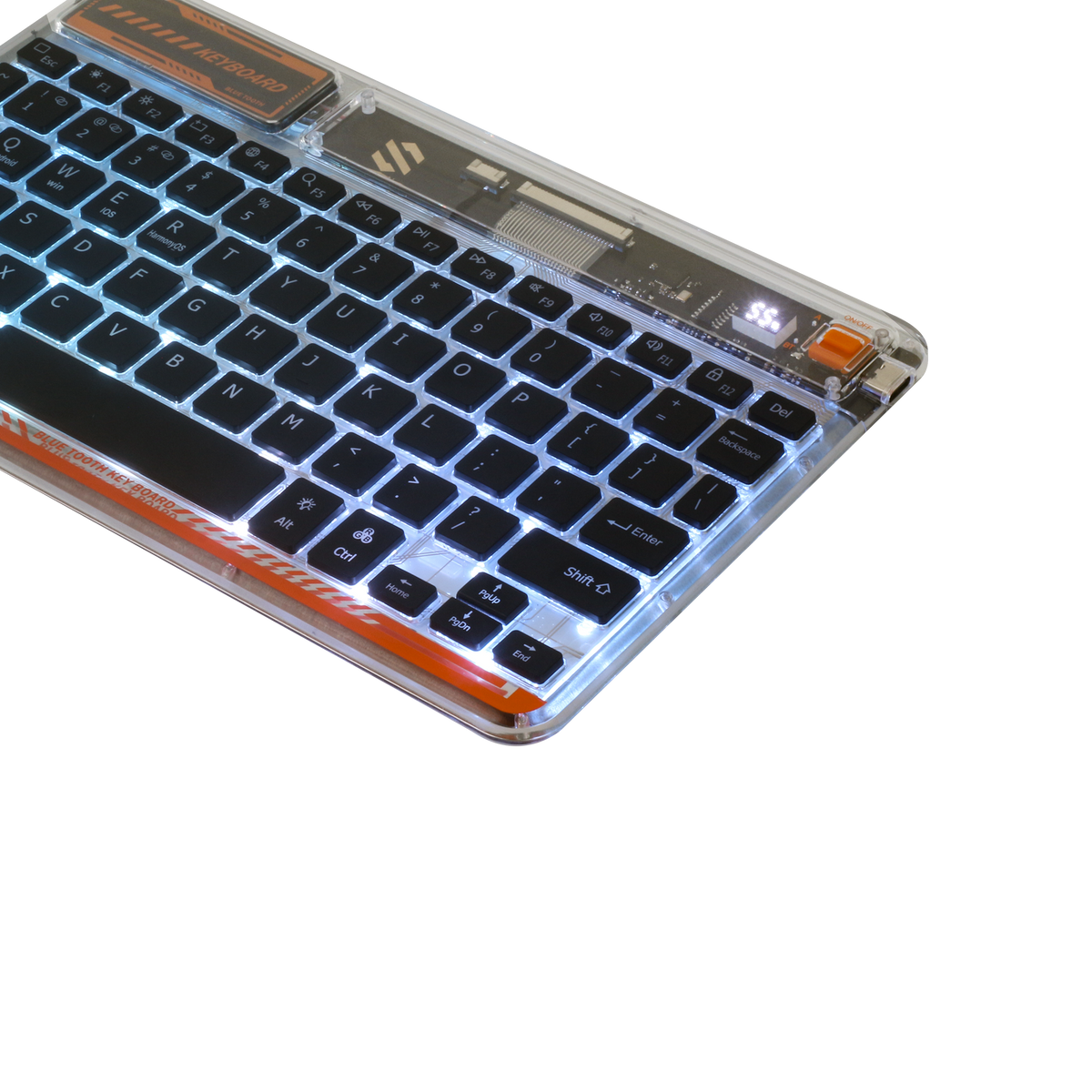 Qwerty Keyboard 78 Keys Rgb Backlit Multimedia Functions IOS Windows Android Wireless Bluetooth Phone Mini Keyboard